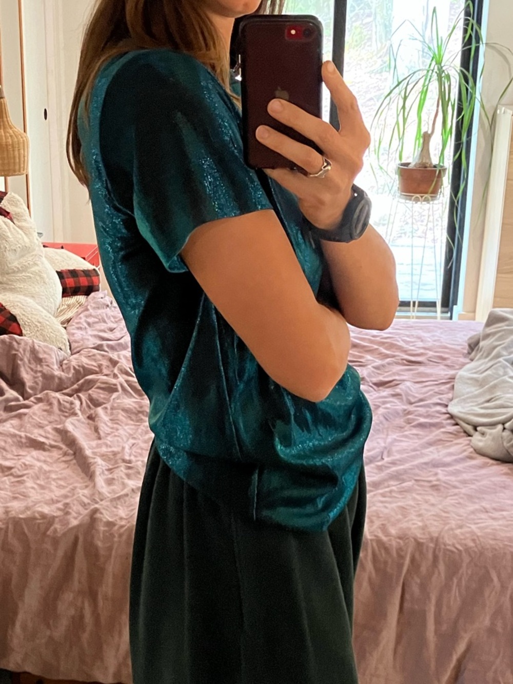 Semi sheer sparkly tee by Maje